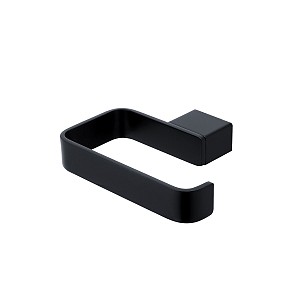 Black Toilet paper holder Toilet paper holder without cover. Made of brass with matte black surface finish.