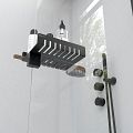 Walk-in shower wall shelf