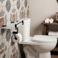 Black toilet paper holder