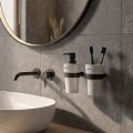 Black toothbrush holder