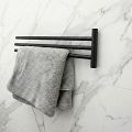 Black swivel towel holder, 42 cm