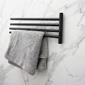 Black swivel towel holder, 42 cm