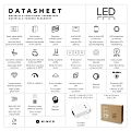 Bílá LED podsvícená zrcadlová skříňka 500 pravá.