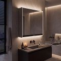 Černá LED podsvícená zrcadlová skříňka 800.