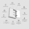 Black LED backlit mirror cabinet 1000.