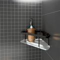 Bathroom and shower corner shelf