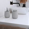 Soap dispenser, toothbrush cup, toilet brush holder