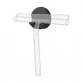 Separate magnetic shower squeegee hook, black, UN MAGNET-90