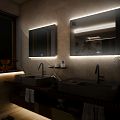 LED zrcadlo 900x700 se dvěma dotykovými senzory