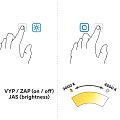 Bílé LED zrcadlo 800x700 se dvěma dotykovými senzory