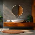 WHITE ROUND LED mirror dia. 600 with two touch sensor