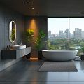 WHITE LED mirror 400x800 with two touch sensor