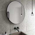 BLACK ROUND LED mirror dia. 1000 with two touch sensor
