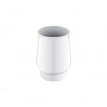 White Spare cup Ceramic toothbrush cup.