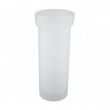 Toilet brush holder Spare container for toilet brush made of satin glass.