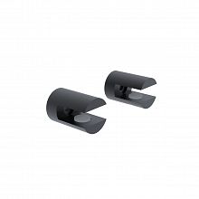 Black Individual shelf holders Black separate shelf brackets (pair) for glass with a maximum thickness of 8 mm.