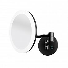 Kosmetické podsvícené zrcadlo zvětšovací nástěnné černé Nimco ZK 20265-90
