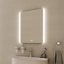 LED mirror 500x700 with two touch sensor Illuminated bathroom LED mirror. Possibility of setting color temperature from 3000 to 6500 K. Output 21 W. 1512 Lumens.