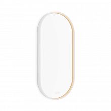 White WHITE LED mirror 450x900 with two touch sensor Illuminated OVAL bathroom LED mirror. Output 25 W. Possibility of setting color temperature 3000 - 6500 K. The possibility of setting the luminosity intensity. 1728 Lumen.