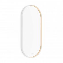 White WHITE LED mirror 500x1000 with two touch sensor Illuminated OVAL bathroom LED mirror. Output 31 W. Possibility of setting color temperature 3000 - 6500 K. The possibility of setting the luminosity intensity. 2232 Lumen.