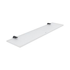 Černá police bez ohrádky, 50 cm