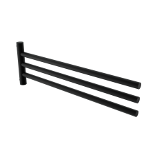 Černý držák na ručníky otočný, 42 cm