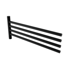 Černý držák na ručníky otočný, 42 cm