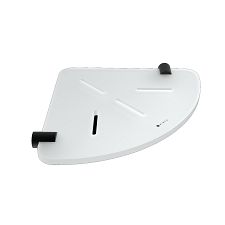 Black Black borner shelf IXI Corner shelf with milling, made of plexiglass.