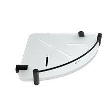Black Black corner shelf IXI Corner shelf with milling, made of plexiglass.