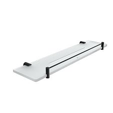 Black Black shelf IXI with playpen, 50 cm Plexiglass material with matt finish. Length 50 cm.