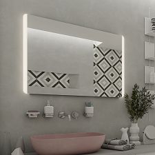 Aluminium LED mirror 900x700 Illuminated bathroom LED mirror. Output 21 W, temperature 6500 K. 1512 Lumens.