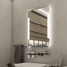 Aluminium LED mirror 500x800 Illuminated bathroom LED mirror. Output 15 W, temperature 6500 K. 1080 Lumens.
