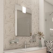 Aluminium LED mirror 600x800 Illuminated bathroom LED mirror. Output 7 W, temperature 6500 K. 504 Lumens.