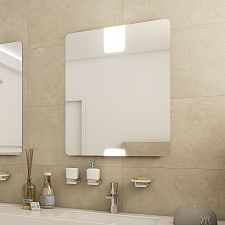 Aluminium LED mirror 600x800 Illuminated bathroom LED mirror. Output 10 W, temperature 6500 K. 720 Lumens.