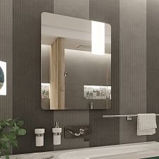 Aluminium LED mirror 600x800 Illuminated bathroom LED mirror. Output 11 W, color temperature 6500 K. 792 Lumens.