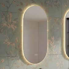Nimco oválné LED zrcadlo s podsvícením, stmívač, 40 x 80 ZP 52002LVX