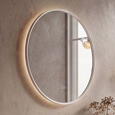 Nimco bílé kulaté LED zrcadlo s podsvícením 80 cm ZPB 61002RVX-05