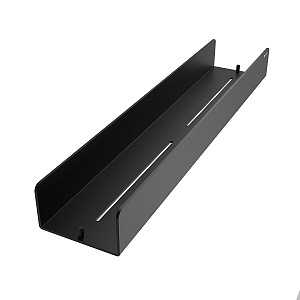 Black Black shower shelf 50 cm Black matte metal shower shelf.