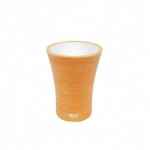 Orange Toothbrush cup Toothbrush cup made of polyresin.