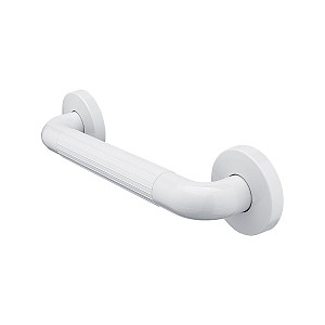 White Plastic grab bar 400x35 mm Safety plastic grab bar for bath or shower. 