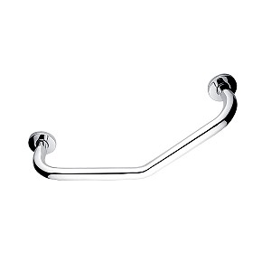 Stainless steel polished Angled grab bar 425x25 mm Safety angled grab bar for bath or shower.