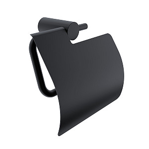 Black Black toilet paper holder Black toilet paper holder with cover.