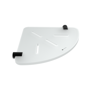 Black Black borner shelf IXI Corner shelf with milling, made of plexiglass.