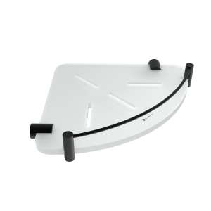 Black Black corner shelf IXI Corner shelf with milling, made of plexiglass.