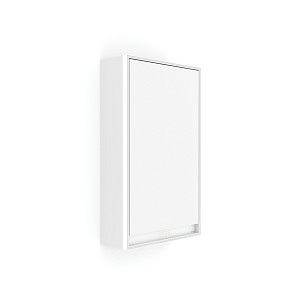 Bílá LED podsvícená zrcadlová skříňka 400 levá.