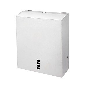 Brushed stainless steel Paper towel dispenser Dispenser for folded paper towels made of brushed stainless steel 1.4301.