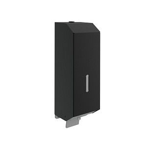 Zásobník na dezinfekční gel nebo tekuté mýdlo 1250 ml na stěnu nerez velký, povrchová úprava černá matná