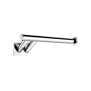 Chrome Toilet paper holder Toilet paper holder. Made of brass with chrome surface finish.