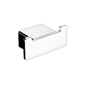 Háček designový dvojitý kovový obdélník - dvojháček do koupelny