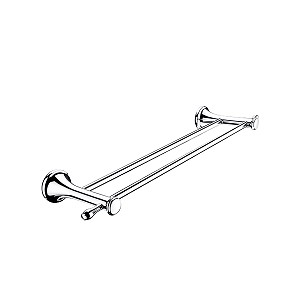 Chrome Double towel holder, 52 cm Double towel holder. 51,5 cm long. Made of brass with chrome surface finish.